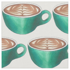 F ist für flaches weißes Latte Cappuccino Kaffee C Stoff
