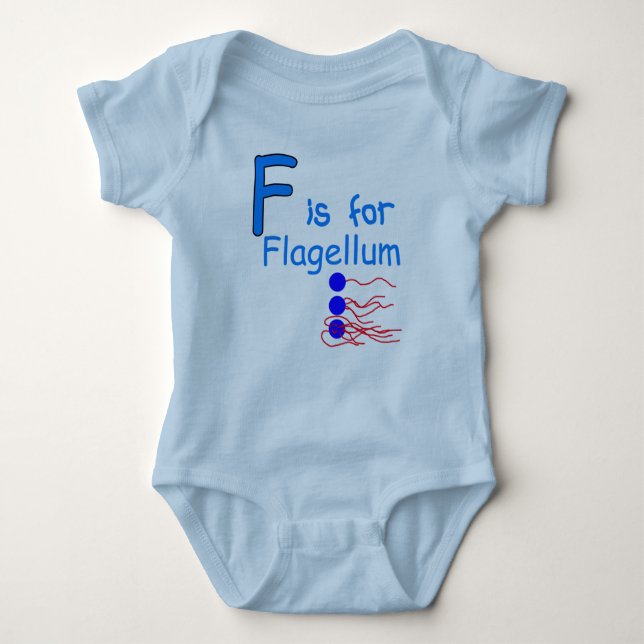 F ist für Flagellum Baby Strampler (Vorderseite)