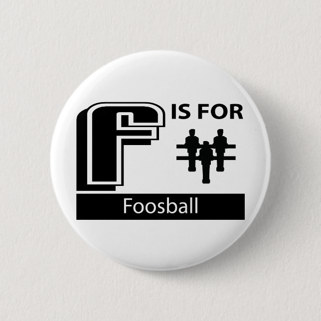 F ist für Foosball Button (Vorderseite)