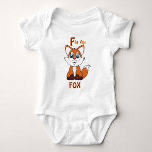 "F ist für FUCHS" Kinders-Shirt Baby Strampler