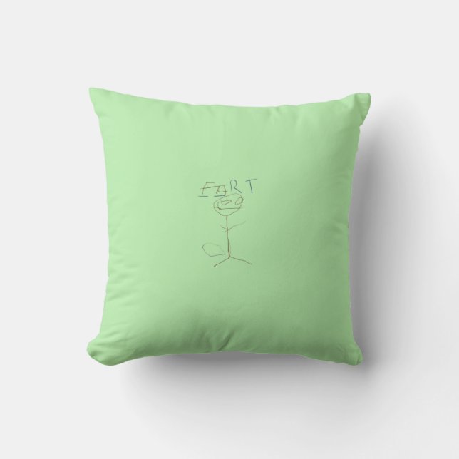 F ist für Furz Pillow Kissen (Vorderseite)