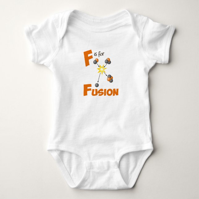 F ist für Fusions-niedliche Physik u. Baby Strampler (Vorderseite)