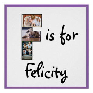 F ist für Name Poster