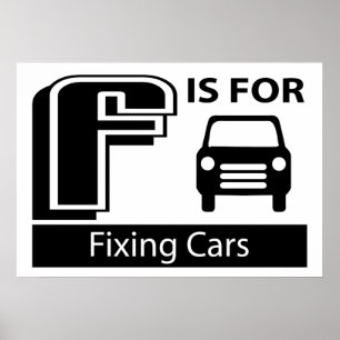 F ist für regelnautos poster