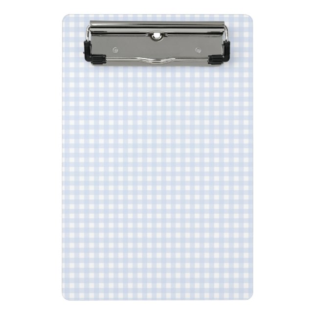 F & L Blue Gingham Mini Klemmbrett (Vorderseite)