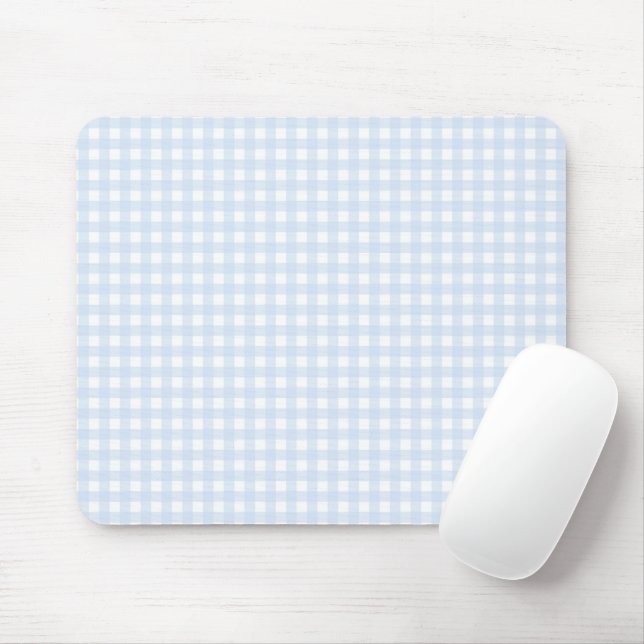 F & L Blue Gingham Mousepad (Mit Mouse)
