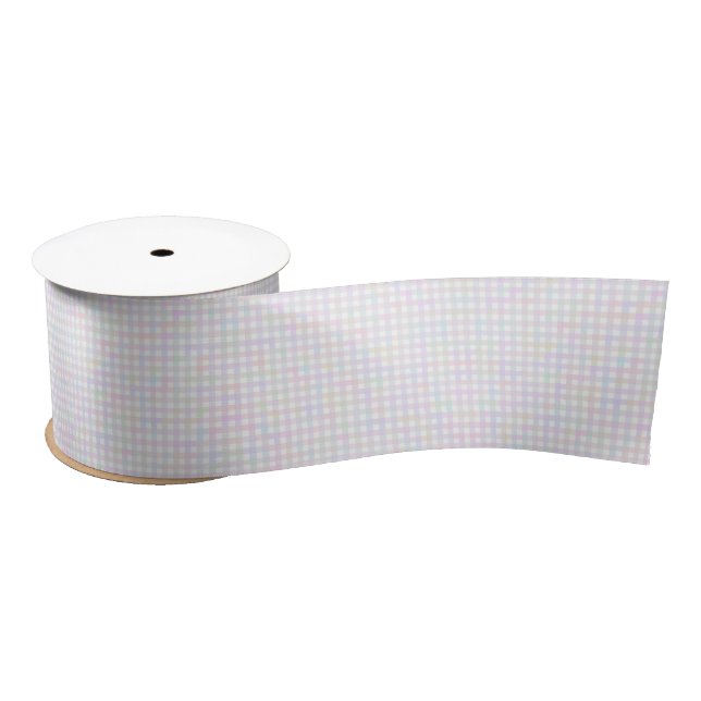 F & L Colorful Gingham Satinband (Spule)