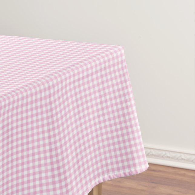 F & L Darker Pink Gingham Tischdecke (Beispiel)
