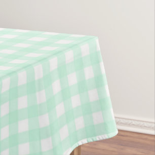 F & L Green Gingham Tischdecke
