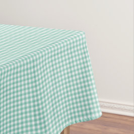 F & L Green Gingham Tischdecke