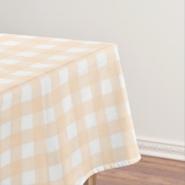 F & L Light Tan Gingham Tischdecke