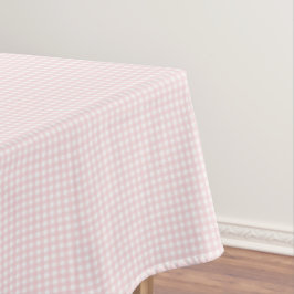 F & L Pastel Pink Gingham Tischdecke