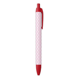 F & L Pink Crisscross Gingham Kugelschreiber