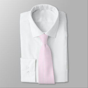 F & L Pink Gingham Krawatte