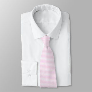 F & L Pink Gingham Krawatte