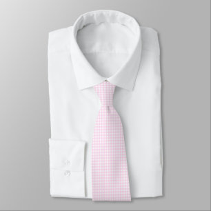F & L Pink Gingham Krawatte