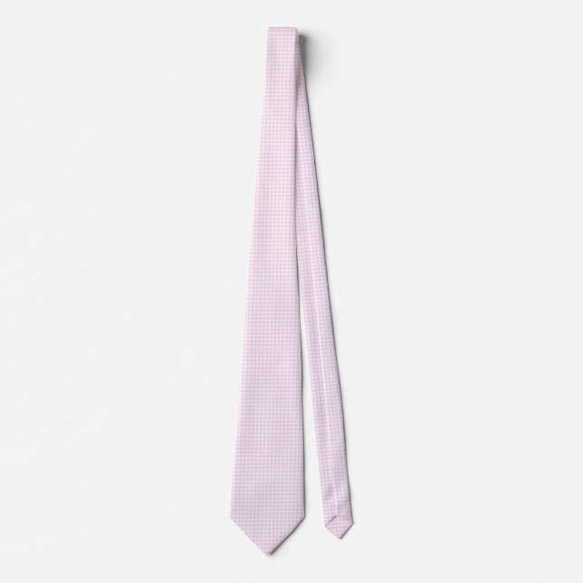F & L Pink Gingham Krawatte (Vorderseite)
