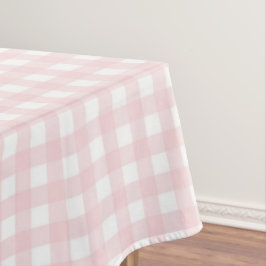 F & L Tan Gingham Tischdecke