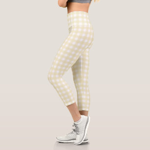 F & L Yellow Gingham Capri Leggings