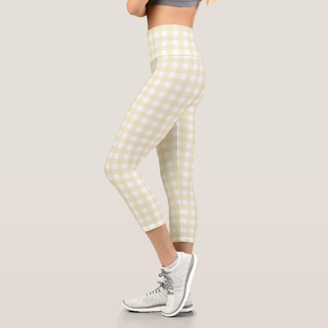 F & L Yellow Gingham Capri Leggings (Links)
