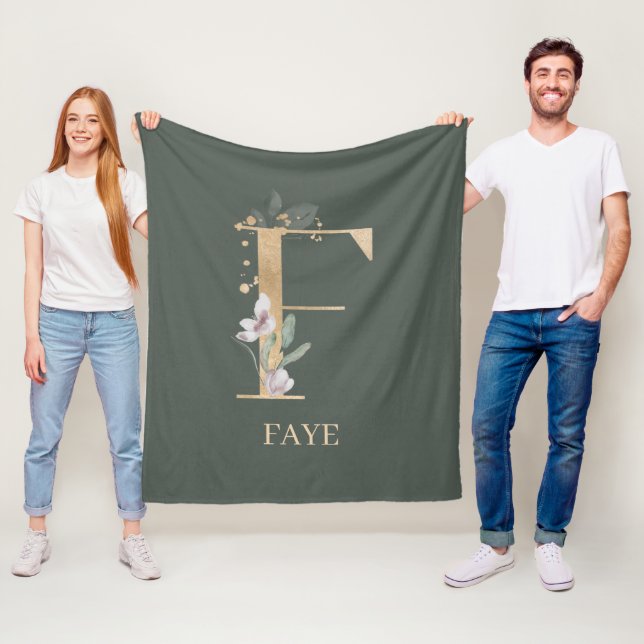 F Monogram Personalisiert Fleece Blanket (Beispiel)
