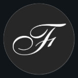 F Monogram Stickers<br><div class="desc">Diese Aufkleber verfügen über ein elegantes,  kursives F-Monogramm. Ideal für Gastgeschenke Hochzeiten,  etc.!</div>