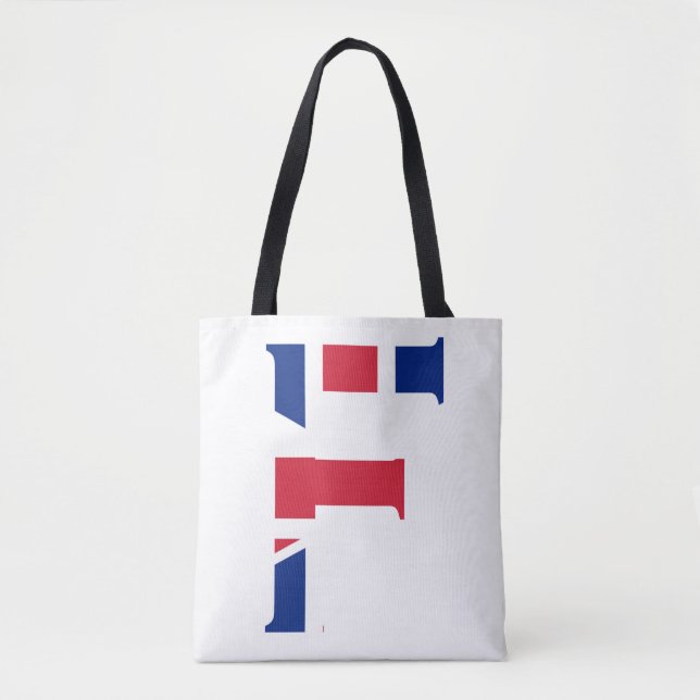 F Monogram überlagert sich auf der Flagge der Unio Tasche (Vorderseite)