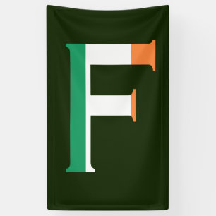 F Monogram überlagert sich auf irischer Flagge (v) Banner