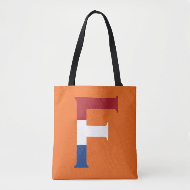 F Monogram überlagert sich auf NLD Flag auf oder s Tasche (Vorderseite)
