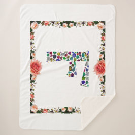 F Monogramm Sherpadecke