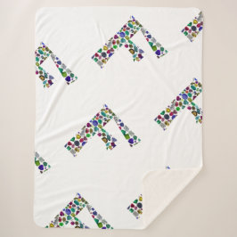 F Monogramm Sherpadecke