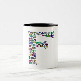 F Monogramm Zweifarbige Tasse