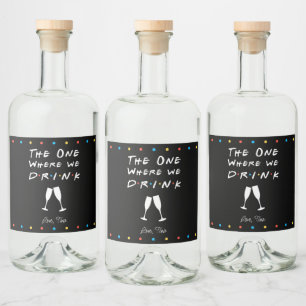 F.R.I.E.N.D.S Inspiriert Weinetikett Alkoholflaschenetikett