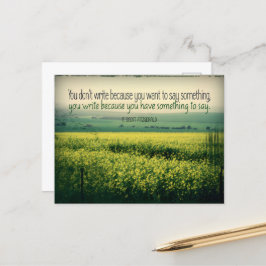 F. Scott Fitzgerald Inspirational Zitat "schreiben Postkarte