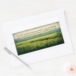 F. Scott Fitzgerald Inspirational Zitat "schreiben Rechteckiger Aufkleber