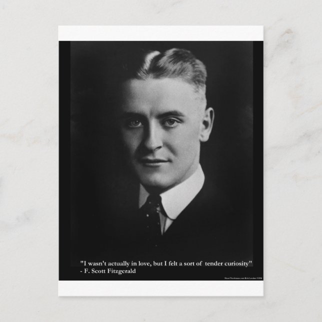 F Scott Fitzgerald Tender Kuriosity Gifts & T-Shir Postkarte (Vorderseite)