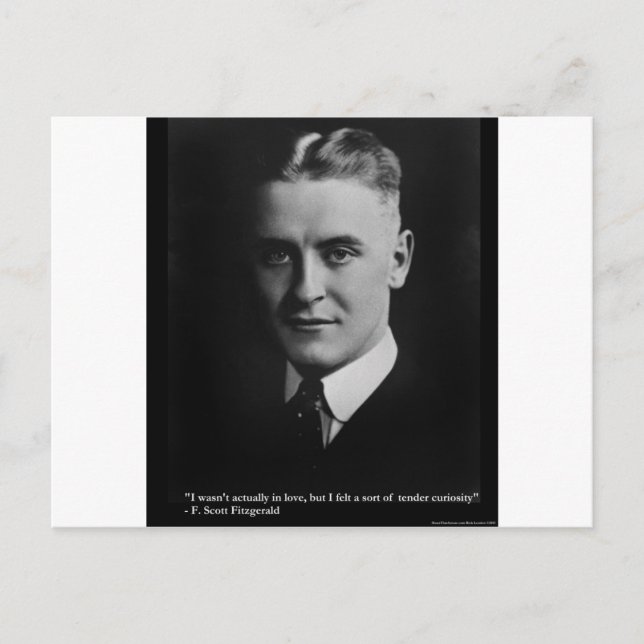 F Scott Fitzgerald Tender Kuriosity Gifts & T-Shir Postkarte (Vorderseite)