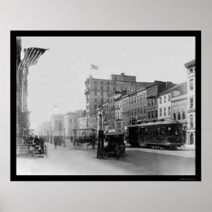 F Street in Washington, DC 1910 Poster