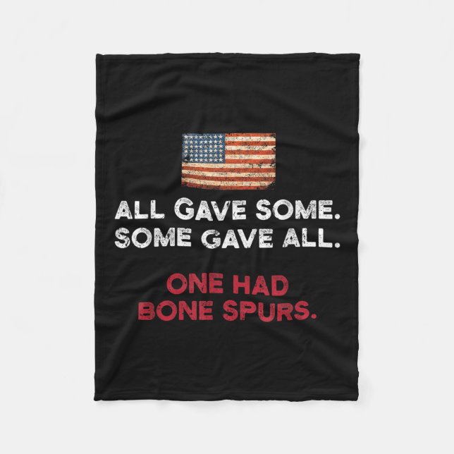 F Trump Shirt - Ketten-Knochen-Spurs Fleecedecke (Vorderseite)