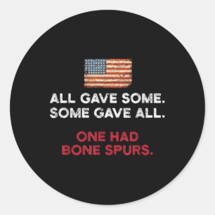 F Trump Shirt - Ketten-Knochen-Spurs Runder Aufkleber