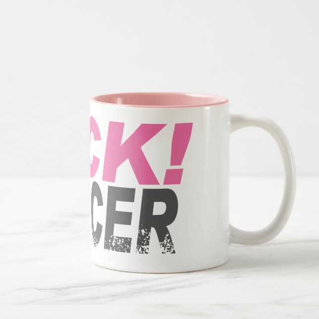 F*uck Krebs-Tasse Zweifarbige Tasse (Rechts)