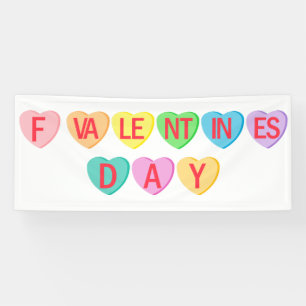 F VALENTINE'S DAY - Bannière Coeurs-Bonbons