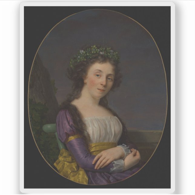 F.X. Fabre - Portrait von Marie-Louise Joubert Aufkleber (Vorderseite)