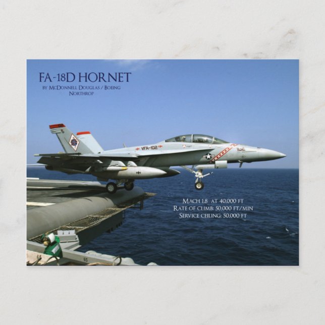 FA-18D Hornet Postkarte (Vorderseite)