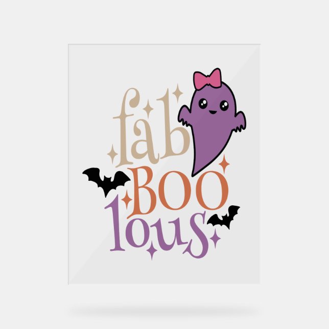 Fa BOO Lous Fa BOO Lous Halloween Ghost Acrylschild (Vorderseite)