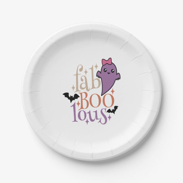 Fa BOO Lous Fa BOO Lous Halloween Ghost Pappteller (Vorderseite)