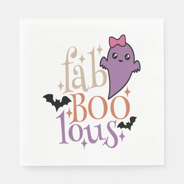 Fa BOO Lous Fa BOO Lous Halloween Ghost Serviette (Vorderseite)