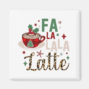 Fa Fa La La Latte Lustiger Weihnachten Santa Xmas  Magnet
