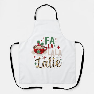 Fa Fa La La Latte Lustiger Weihnachten Santa Xmas Schürze