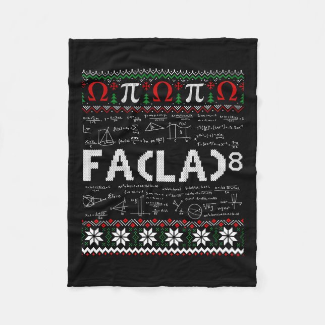 Fa (la)8 Funny Christmas Santa Fa La Math Lehrer Fleecedecke (Vorderseite)